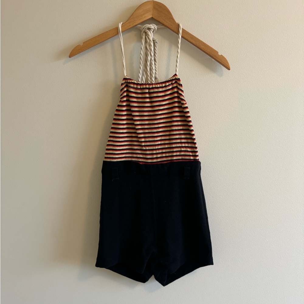 Vintage 1930s All Wool Swimaway One Piece Striped Swimsuit